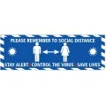 Blue Social Distance Banner Keep 2 Metres