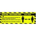 Social Distance Banner Keep Distance Yellow