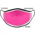 Hi Vis Pink Custom Printed Face Mask With Reflective Edge