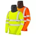 Leo SS06 Hi Vis Sweatshirt with built in Face Covering Snood Leo SS06 Hi Vis Sweatshirt with built in Face Covering Snood