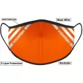 Orange Hi Vis Face Mask with Reflective Stripes 3 layer Orange Hi Vis Face Mask with Reflective Stripes 3 layer