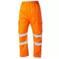 Leo L01 Orange Hi Vis Waterproof Overtrousers with pockets Leo L01 Orange Hi Vis Waterproof Overtrousers with pockets