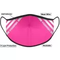 Hi Vis Pink Custom Printed Face Mask With Reflective Strips Hi Vis Pink Custom Printed Face Mask With Reflective Strips