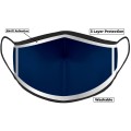 Navy Hi Vis Face Mask with Reflective Edge 3 layer