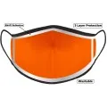 Orange Hi Vis Face Mask with Reflective Edge