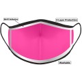 Pink Hi Vis Face Mask with Reflective Edge 3 layer