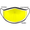 Yellow Hi Vis Face Mask with Reflective Edge