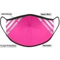 Pink Hi Vis Face Mask with Reflective Stripes 3 layer