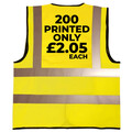 200 Screen Printed Hi Vis Vests only £2.05 each
