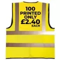 100 Screen Printed Hi Visibility Vests 100 Screen Printed Hi Visibility Vests