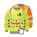 Custom Printed Hi Vis Sweatshirt
