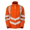 Ladies Orange Hi Vis Softshell Jacket Pulsarail PR707