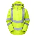Ladies Yellow Hi Vis Storm Coat Pulsar P704