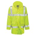 Hi Vis Waterproof Breathable unpadded Hi Vis Coat