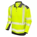 Yellow Long Sleeve Hi Vis Polo Shirt Coolviz Leo P15-Y/GY Yellow Long Sleeve Hi Vis Polo Shirt Coolviz Leo P15-Y/GY