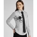 Embroidered Ladies Long Sleeve Oxford Shirt Kustom Kit KK702
