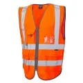 Orange Pull Apart Railway Executive Hi Vis Vest Leo W22