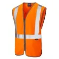 Orange Pull Apart Railway Hi Vis Vest With Zip Leo W15