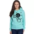 Ladies Custom Printed Hoodie Awdis JH01F