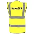 Hi vis vest with Manager to rear