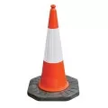 Orange 1 Metre Dominator Traffic Cone & Reflective Sleeve JSP JBE079-240-600