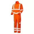 Orange Railway Hi Vis Coverall Class 3 - Leo CV01 FRONT Orange Railway Hi Vis Coverall Class 3 - Leo CV01 FRONT
