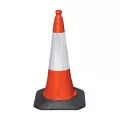 Orange Traffic Cone 75cm with Reflective Sleeve JSP Dominator JBF069-240-600