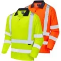 Hi Vis Long Sleeved Polo Shirt LEO EcoViz P05