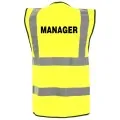 Hi vis vest with Manager to rear
