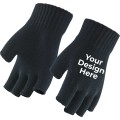 Personalised Fingerless Gloves Black