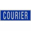 Courier Reflective Badge - Blue/Silver Courier Reflective Badge - Blue/Silver