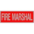 Fire Marshal Reflective Badge - Red/Silver