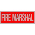 Fire Marshal Reflective Badge - Red/Silver
