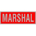 Marshal Reflective Badge - Red/Silver