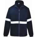 Navy Fleece with Hi Vis stripes