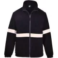 Black hi vis fleece with reflective stripes