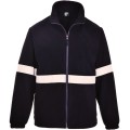 Black hi vis fleece with reflective stripes