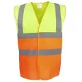 Yellow & Orange Hi Vis Vest Two Tone HVW122 Yellow & Orange Hi Vis Vest Two Tone HVW122