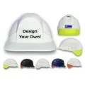 White/Yellow Flash Centurion Reflex Custom Printed Safety Helmet