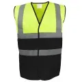 Yellow & Black Hi Vis Vest Two Tone HVW122
