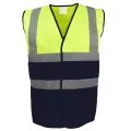 Yellow & Navy Hi Vis Vest Two Tone HVW122