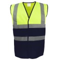 Yellow & Navy Hi Vis Vest Two Tone HVW122