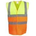 Yellow & Orange Hi Vis Vest Two Tone HVW122
