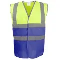 Yellow & Royal Blue Hi Vis Vest Two Tone HVW122