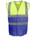 Yellow & Royal Blue Hi Vis Vest Two Tone HVW122
