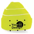 Personalised Yellow Hi Vis Enhanced Beanie BC042