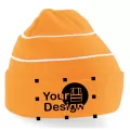 Personalised Orange Hi Vis Enhanced Beanie BC042 Personalised Orange Hi Vis Enhanced Beanie BC042