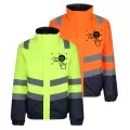 Personalised Regatta Pro Hi Vis Classic Bomber TRA218