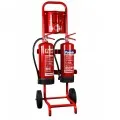 Compact Double Extinguisher Trolley