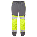 Yellow & Grey Hi Vis Leo Ecoviz Hawkridge Jog Trouser JT01